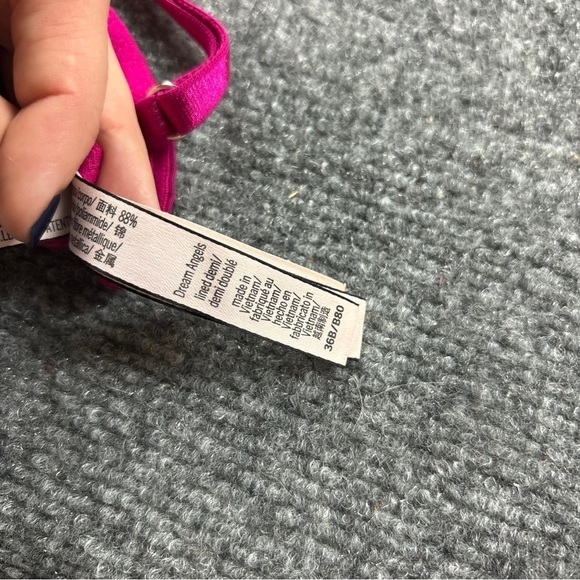 VICTORIA’S SECRET Women’s Dream Angels lined Demi Fuchsia/Silver Lace NWOT 36B - Picture 5 of 5